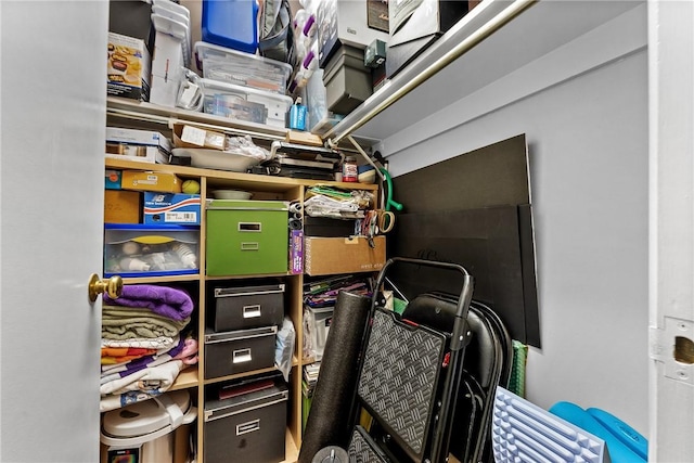 view of storage room