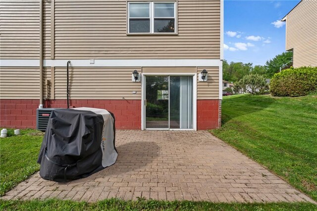3613 Falmouth Dr, South Park, PA 15129 - rear view of property with a yard and a patio