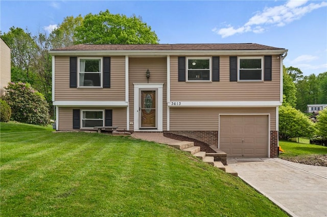 3613 Falmouth Dr, South Park, PA 15129 - raised ranch with an attached garage, a front lawn, and concrete driveway