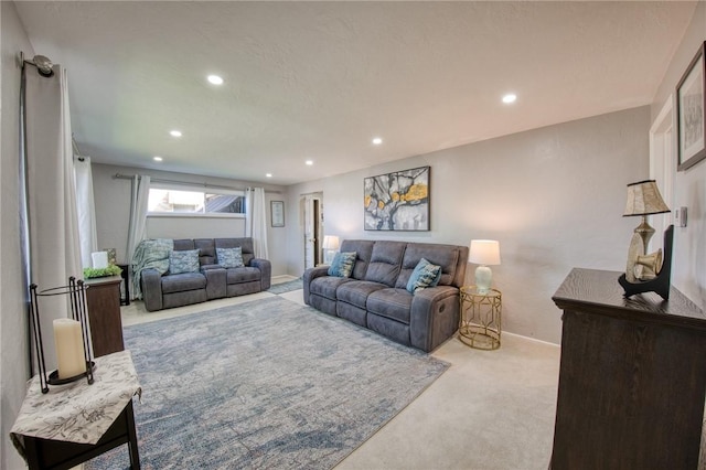 423 Nantucket Dr, Pleasant Hills, PA 15236 - living room with carpet flooring, recessed lighting, and baseboards
