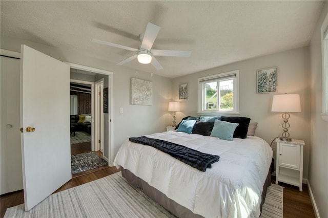 423 Nantucket Dr, Pleasant Hills, PA 15236 - bedroom featuring wood finished floors, baseboards, and ceiling fan