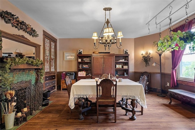 1320 3rd St, Jefferson Hills, PA 15025 - dining space with a chandelier and wood finished floors