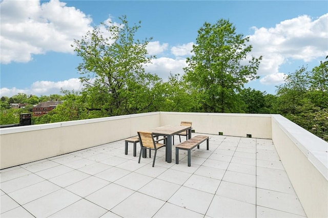view of patio featuring outdoor dining area
