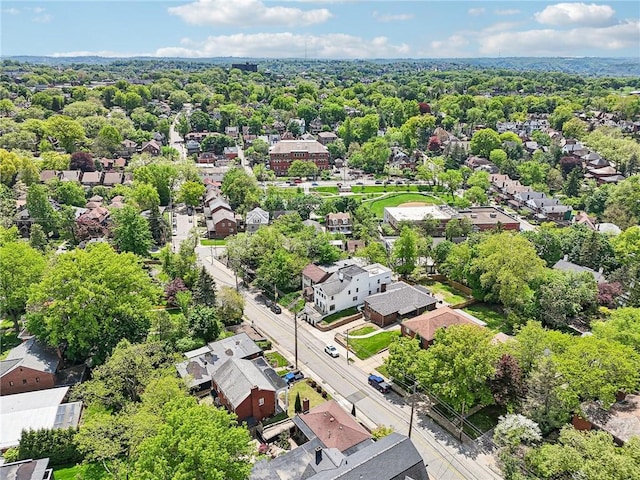 aerial perspective of suburban area