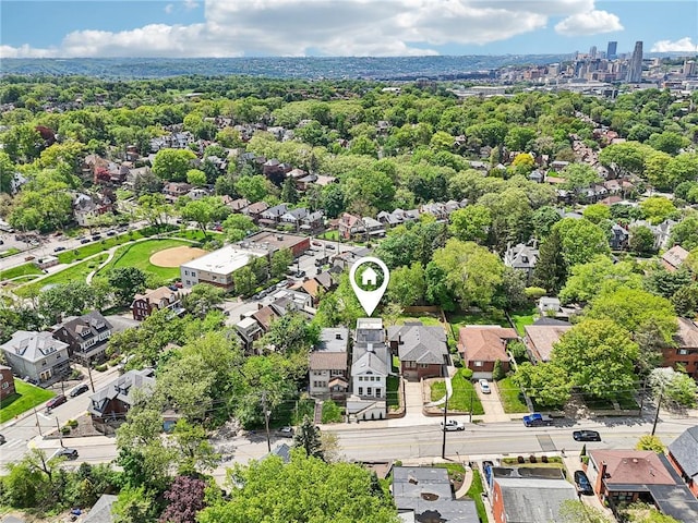 aerial perspective of suburban area