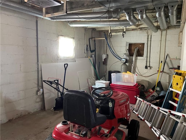 view of basement