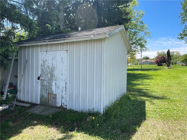 view of shed