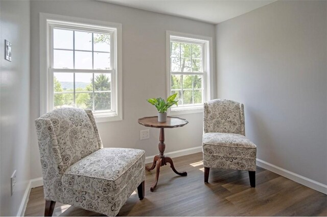 1435 Orchard St, New Sewickley Twp, PA 15042 - living area featuring wood finished floors and baseboards