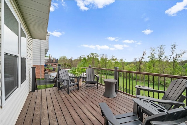 view of wooden deck