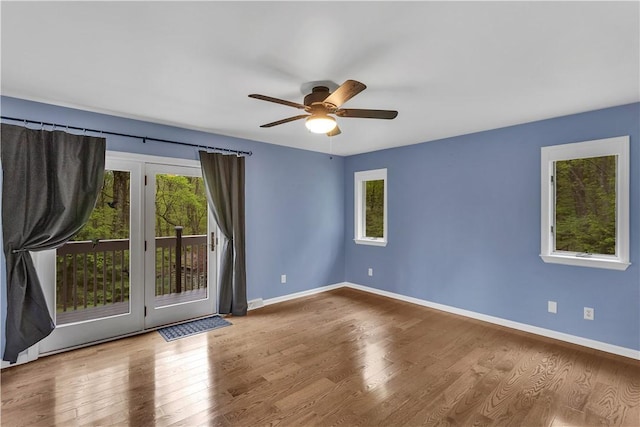 2847 National Pike, Wharton Twp, PA 15421 - spare room with a ceiling fan, baseboards, and wood finished floors