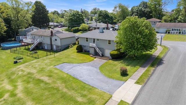 aerial perspective of suburban area