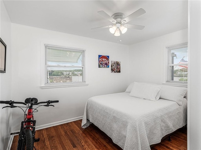 707 Atlantic Ave, Monaca, PA 15061 - bedroom with wood finished floors, baseboards, and ceiling fan