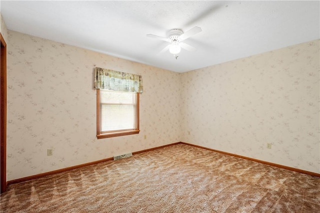297 Alamae Lakes Rd, South Franklin, PA 15301 - carpeted spare room with a ceiling fan