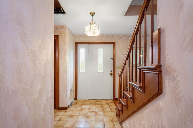 297 Alamae Lakes Rd, South Franklin, PA 15301 - entrance foyer with stairs