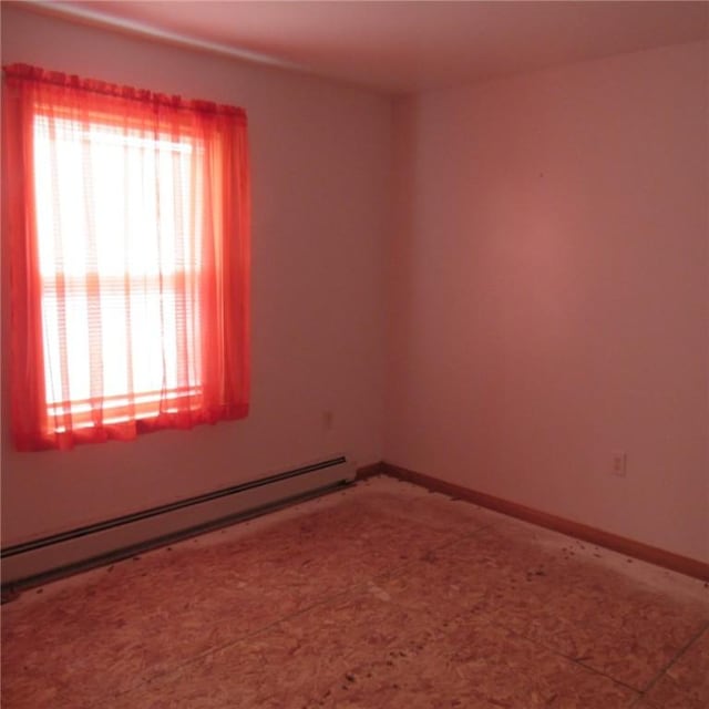 2255 Copper Kettle Hwy, Middlecreek Twp, PA 15557 - spare room featuring a baseboard heating unit and baseboards