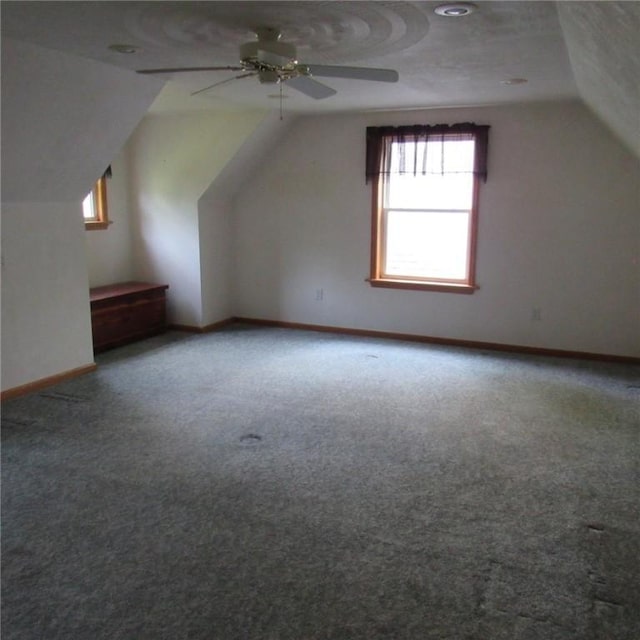 2255 Copper Kettle Hwy, Middlecreek Twp, PA 15557 - bonus room with lofted ceiling, carpet floors, plenty of natural light, and a ceiling fan