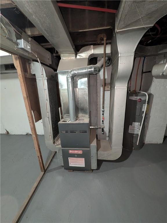1216 Morrow St, Wilkinsburg, PA 15221 - utility room featuring water heater and heating unit
