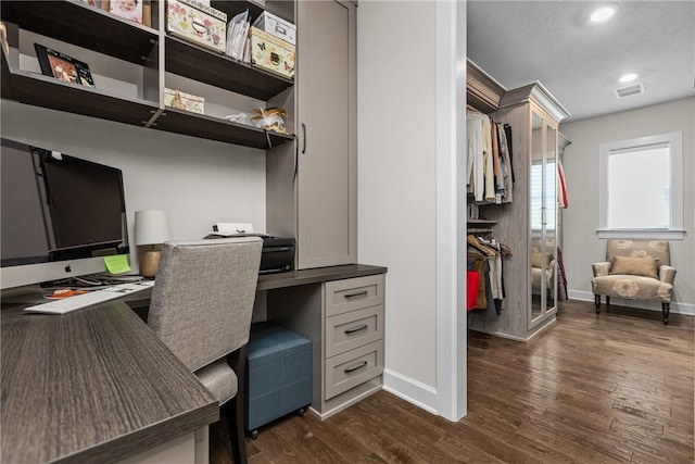 521 Cambridge Ct, Pine Twp Nal, PA 15090 - office featuring baseboards, dark wood finished floors, and recessed lighting