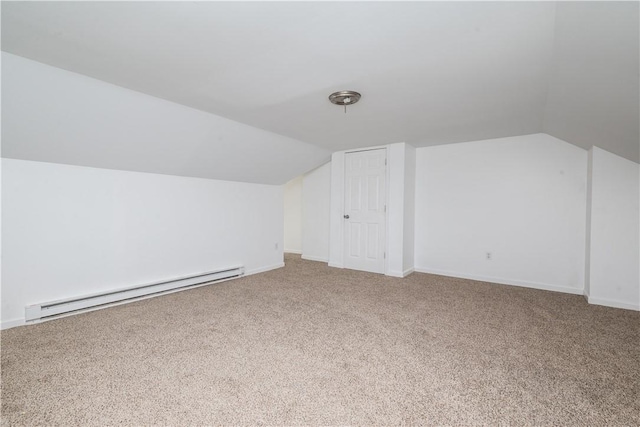 61 Greenbush St, Mt Washington, PA 15211 - bonus room featuring a baseboard heating unit, carpet floors, and lofted ceiling
