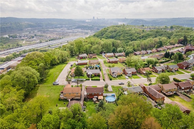 aerial perspective of suburban area