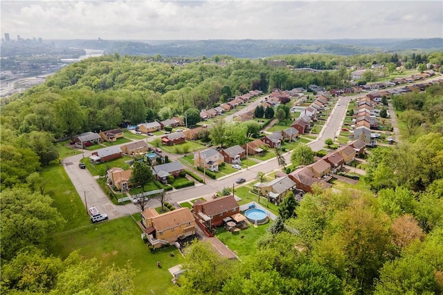 aerial perspective of suburban area