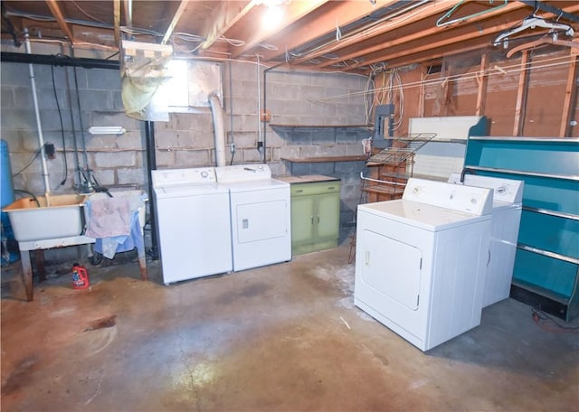 105 Audrey Ln, Jefferson Twp But, PA 16023 - unfinished below grade area with washing machine and clothes dryer