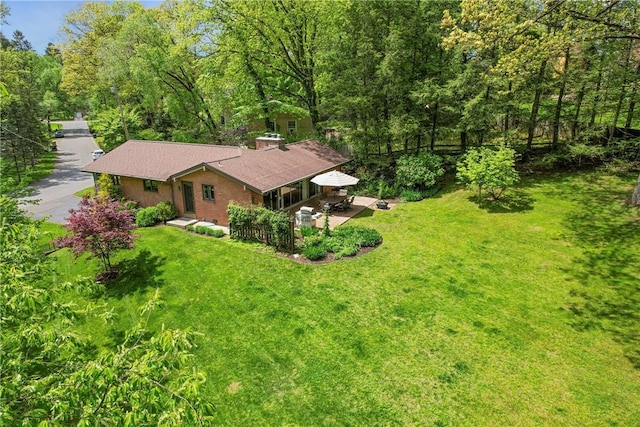 view from above of property