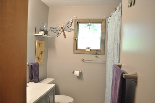 3344 Orangeville Rd, South Pymatuning Twp, PA 16150 - full bath with toilet, vanity, and a shower with curtain