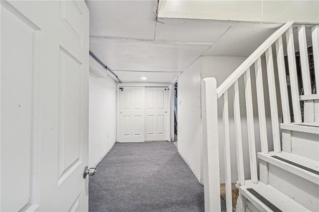 1851/2 42nd St, Lawrenceville, PA 15201 - hallway featuring carpet flooring and recessed lighting