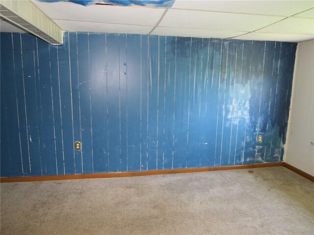 973 Glen Hayes Dr, Moon/Crescent Twp, PA 15046 - unfurnished room featuring carpet, a drop ceiling, and baseboards
