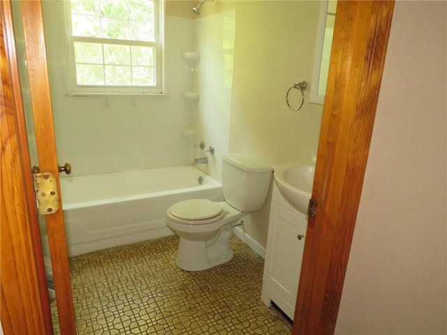 973 Glen Hayes Dr, Moon/Crescent Twp, PA 15046 - full bathroom featuring toilet, bathtub / shower combination, and vanity