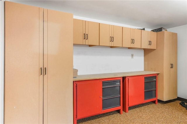 kitchen featuring light countertops