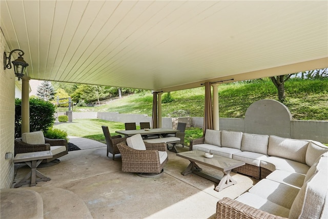 104 Ross Creek Ln, Peters Twp, PA 15367 - view of patio / terrace featuring an outdoor living space and outdoor dining area