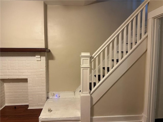 6511 Clifford St, Lincoln-Larimer, PA 15206 - stairway with wood finished floors and baseboards