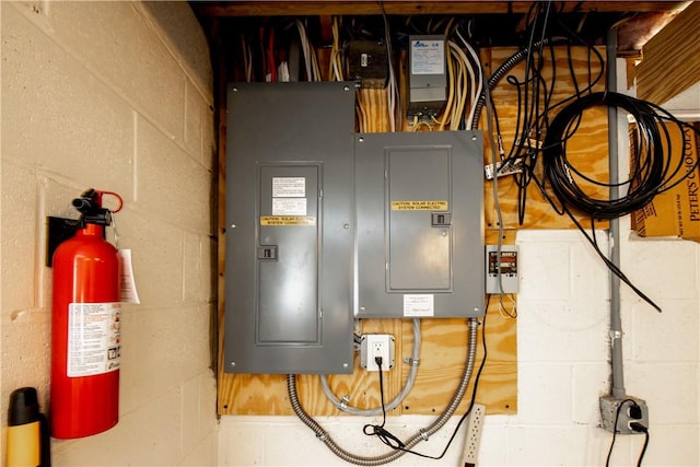 utility room with electric panel