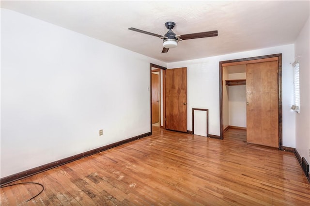 5251 Meadowgreen Dr, Whitehall, PA 15236 - unfurnished bedroom featuring light wood-type flooring, baseboards, and a closet