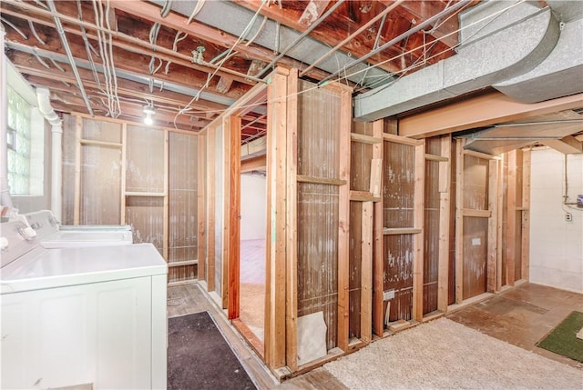 5251 Meadowgreen Dr, Whitehall, PA 15236 - below grade area featuring washing machine and dryer
