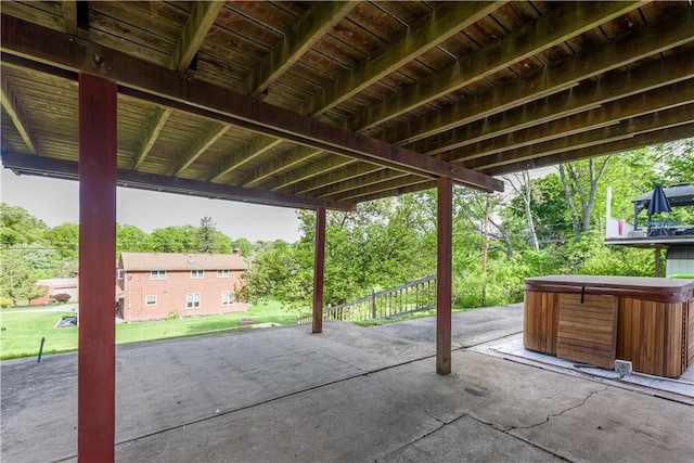 5251 Meadowgreen Dr, Whitehall, PA 15236 - view of patio / terrace featuring a hot tub