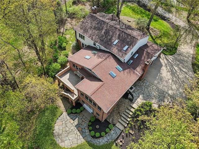 view from above of property