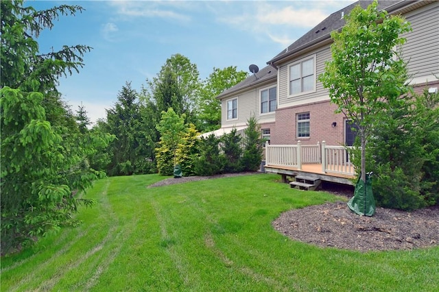 1704 Waterleaf Dr, Franklin Park, PA 15143 - view of grassy yard with a deck