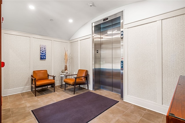 1219 Crescent Pl Unit 3C, Squirrel Hill, PA 15217 - community lobby with a decorative wall and lofted ceiling