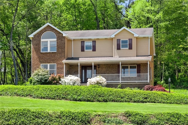 120 Rolling Mills Dr, Middlesex Twp, PA 16059 - view of front of property with brick siding and a porch