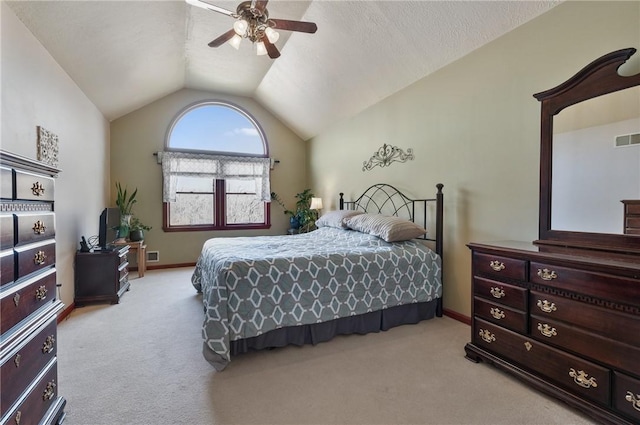120 Rolling Mills Dr, Middlesex Twp, PA 16059 - carpeted bedroom with vaulted ceiling, a ceiling fan, and baseboards