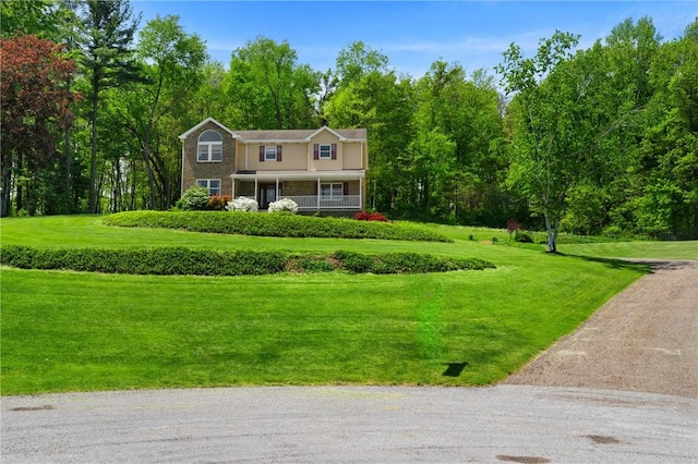 120 Rolling Mills Dr, Middlesex Twp, PA 16059 - view of front facade with a front yard and covered porch