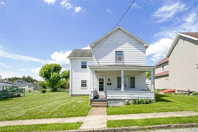 view of front of home with a porch