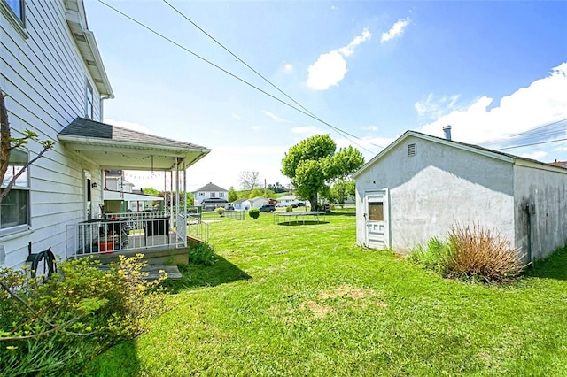 view of grassy yard
