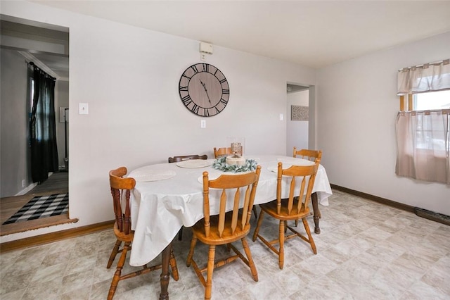 dining area with baseboards