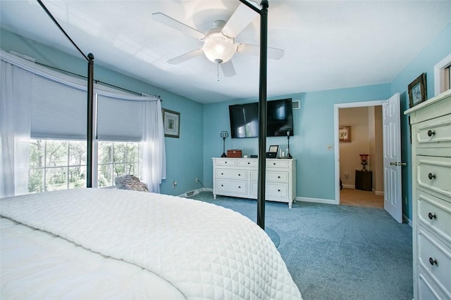 707 Cherry Blossom Ct, Murrysville, PA 15626 - bedroom featuring carpet, baseboards, and ceiling fan