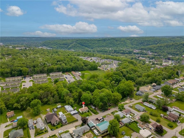 view of property location featuring a heavily wooded area