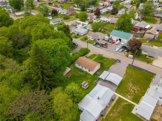 aerial view of residential area